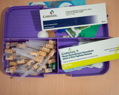 Boxes containing the Nonavalent Recombinant Human Papillomavirus vaccine.